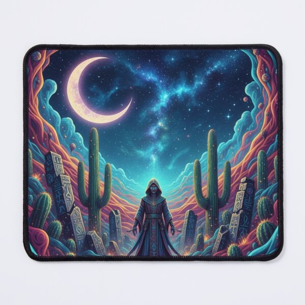 Item preview, Mystic Desert Wanderer – Cosmic Lotus Night designed and sold by Dogandesighn.
