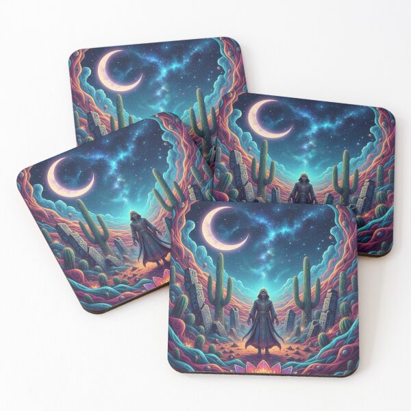 Item preview, Mystic Desert Wanderer – Cosmic Lotus Night designed and sold by Dogandesighn.