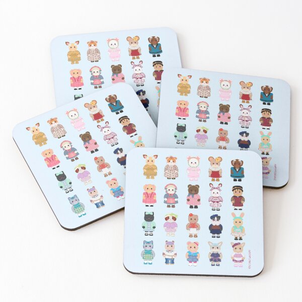 Item preview, Historically Accurate Critters | Full collection with blue background | cute baby animals for toy collectors designed and sold by scribbleswithsav.