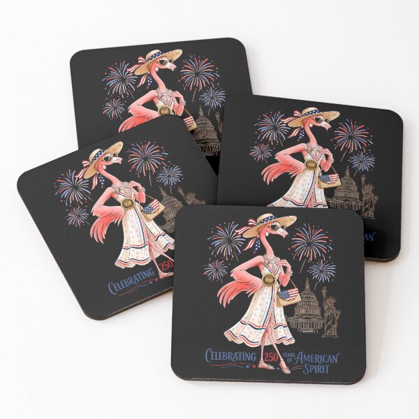 Item preview, patriotic flamingo 250 years american spirit  designed and sold by mariazin.