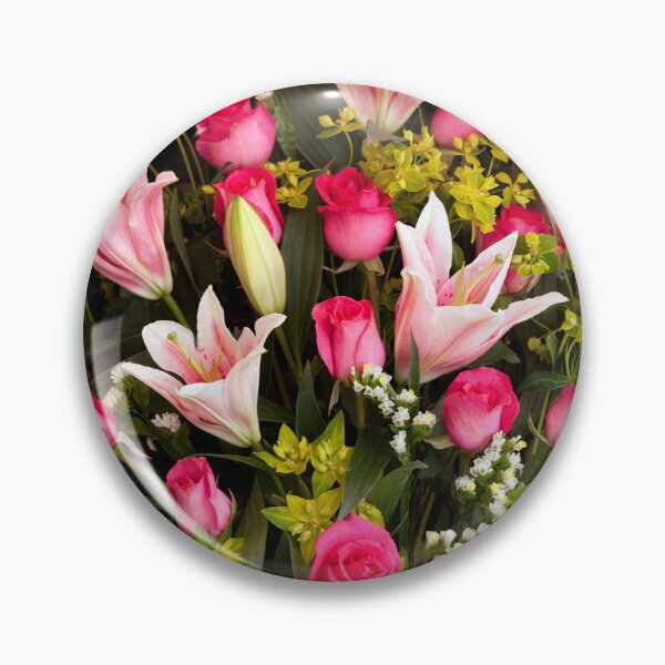 Item preview, Bright floral pattern bouquet at the wholesale flower market in Dalat, Vietnam showcasing vibrant colors and local artistry designed and sold by Kevin Miller Photography.