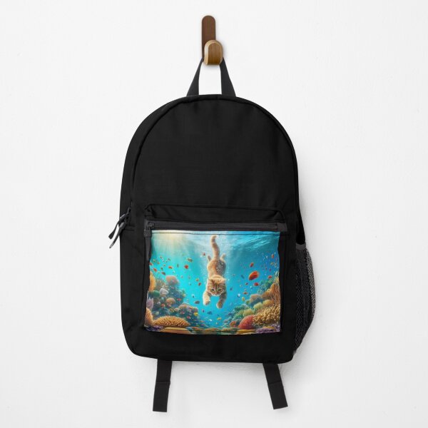 Item preview, Underwater Cat – Vibrant Coral Reef Design designed and sold by Dogandesighn.