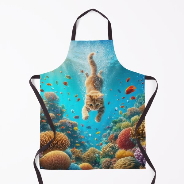 Item preview, Underwater Cat – Vibrant Coral Reef Design designed and sold by Dogandesighn.