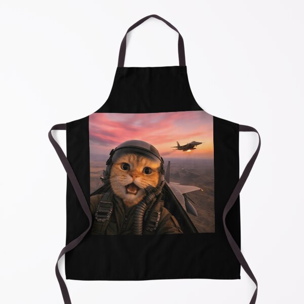 Item preview, Funny Fighter Cat pilot in the sunset cockpit designed and sold by NoThoughtsCat.