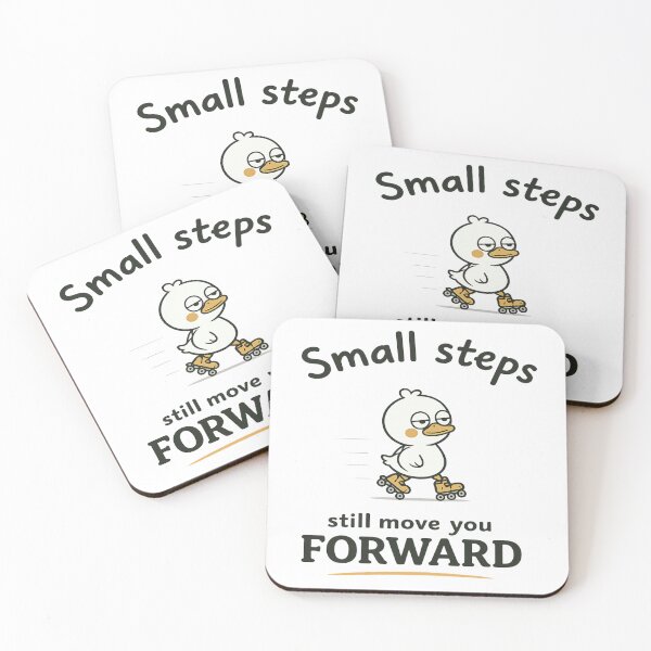 Item preview, Small Steps Duck Roller Skating Retro Design designed and sold by RADUQstudio.