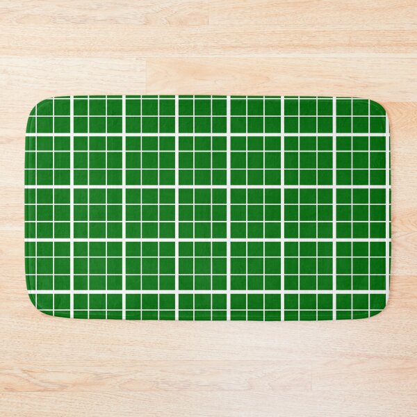 Item preview, Green and White Grid Windowpane Check Design  designed and sold by PatternTitan.