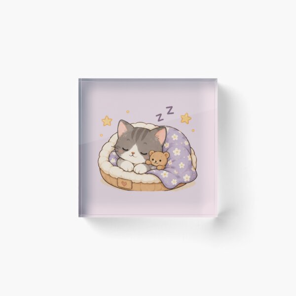 Item preview, Cute Sleepy Kitten designed and sold by MellowMunchkins.