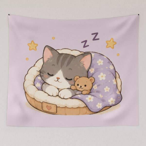 Item preview, Cute Sleepy Kitten designed and sold by MellowMunchkins.