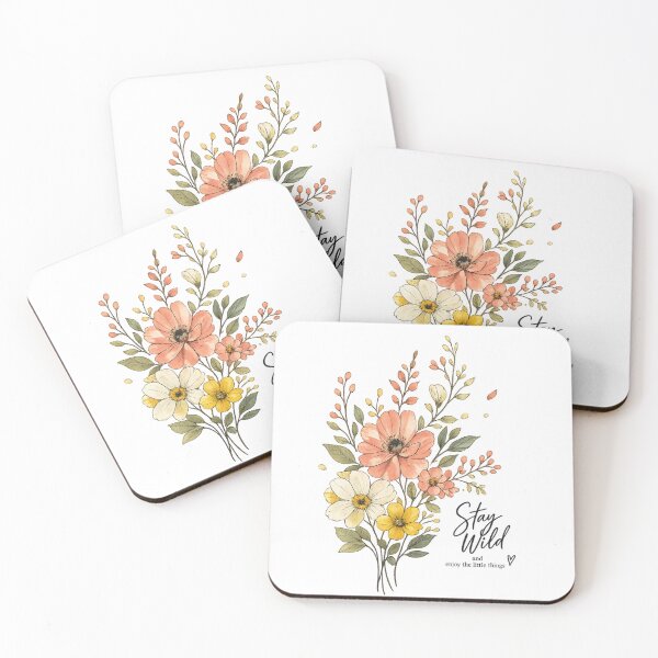 Item preview, Stay Wild Wildflower Bouquet Art Print Floral Gift for Nature Lovers designed and sold by RADUQstudio.