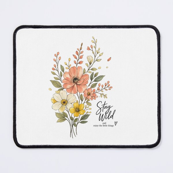 Item preview, Stay Wild Wildflower Bouquet Art Print Floral Gift for Nature Lovers designed and sold by RADUQstudio.