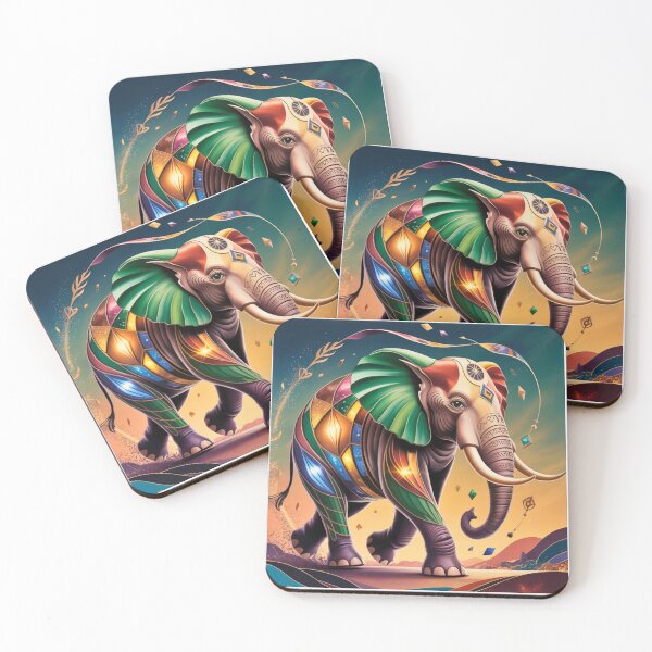 Item preview, ✨Colorful Tribal Elephant Abstract Artwork✨ designed and sold by CheersTOGETHER.