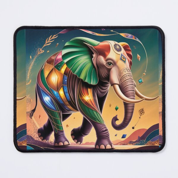Item preview, ✨Colorful Tribal Elephant Abstract Artwork✨ designed and sold by CheersTOGETHER.