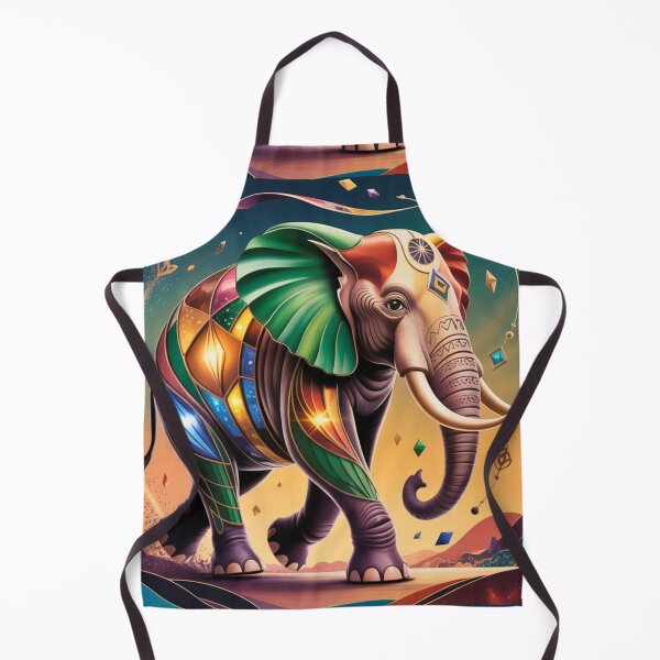 Item preview, ✨Colorful Tribal Elephant Abstract Artwork✨ designed and sold by CheersTOGETHER.