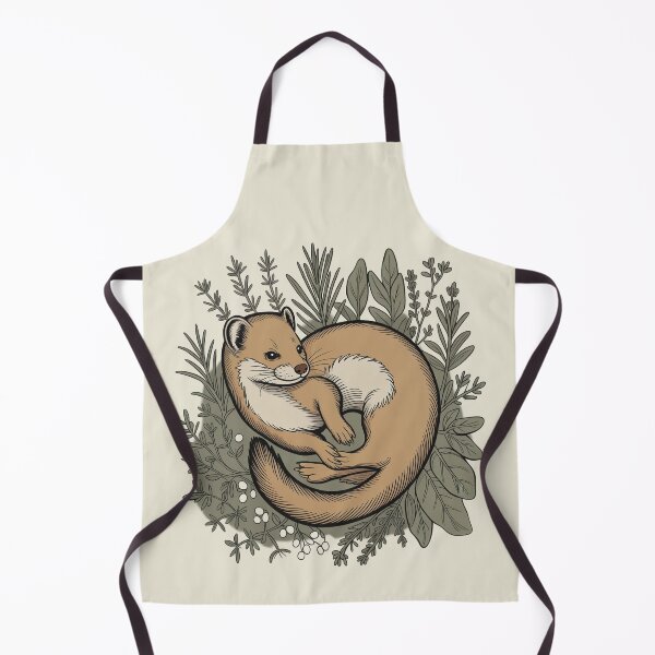 Item preview, Curious Weasel in Herbs Vintage Botanical Art designed and sold by AlexandraSand.