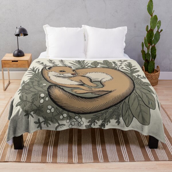 Item preview, Curious Weasel in Herbs Vintage Botanical Art designed and sold by AlexandraSand.