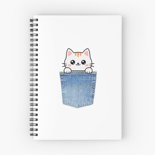 Item preview, Cute Kawaii White Cat Waving from Pocket designed and sold by KrisGraphic45.