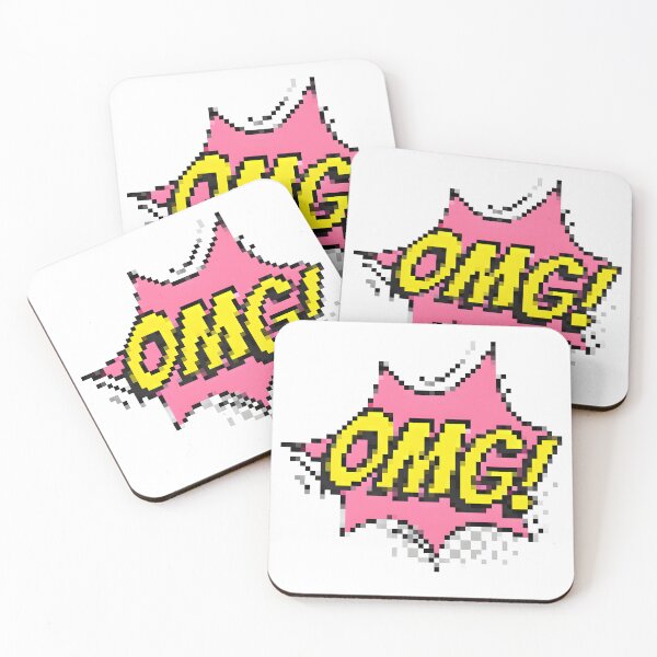 Item preview, Retro Pixel Art OMG Bubble | 90s Pop Art Comic Explosion | Pastel Pink and Yellow Gamer Sticker designed and sold by SergioMiklos.