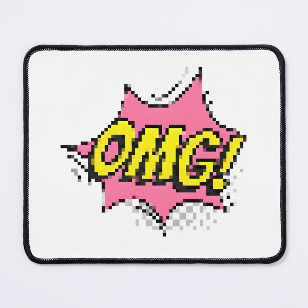 Item preview, Retro Pixel Art OMG Bubble | 90s Pop Art Comic Explosion | Pastel Pink and Yellow Gamer Sticker designed and sold by SergioMiklos.