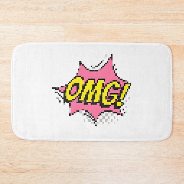 Item preview, Retro Pixel Art OMG Bubble | 90s Pop Art Comic Explosion | Pastel Pink and Yellow Gamer Sticker designed and sold by SergioMiklos.