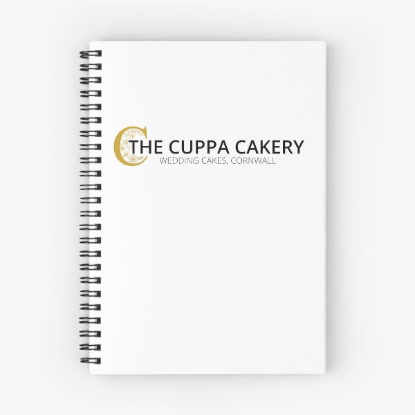 Item preview, The Cuppa Cakery Wedding Cakes Cornwall Floral Logo Elegant Gold designed and sold by earthshotr.