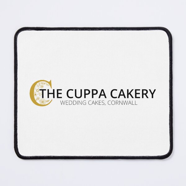 Item preview, The Cuppa Cakery Wedding Cakes Cornwall Floral Logo Elegant Gold designed and sold by earthshotr.