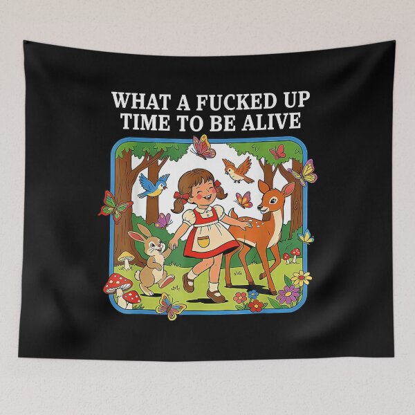Item preview, What A Fucked Up Time To Be Alive Sarcasm Retro Vintage designed and sold by AmazingPics001.