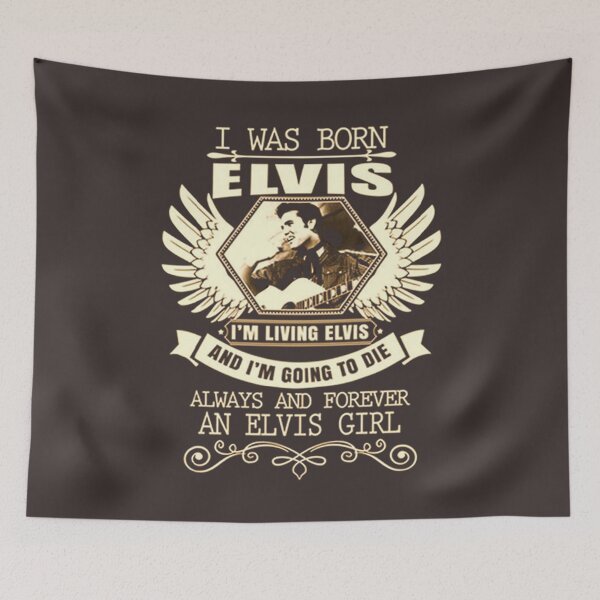 Item preview, Forever Elvis Girl Vintage Guitar Tribute Graphic designed and sold by Vicky021.