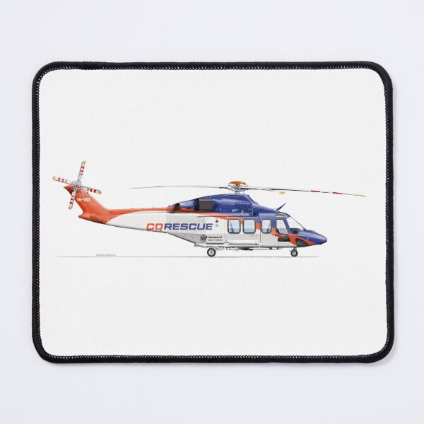 Artikelvorschau, AGUSTAWESTLAND AW139 VH-XQ7 CQRESCUE 2026 entworfen und verkauft von Grubby Fingers Aircraft Illustration.