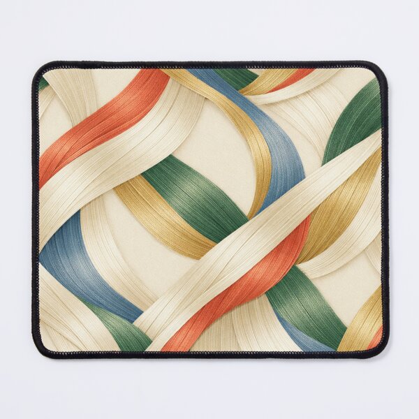 Item preview, 3D Abstract Golden Ribbon Woven Seamless Pattern designed and sold by weaveandwave.