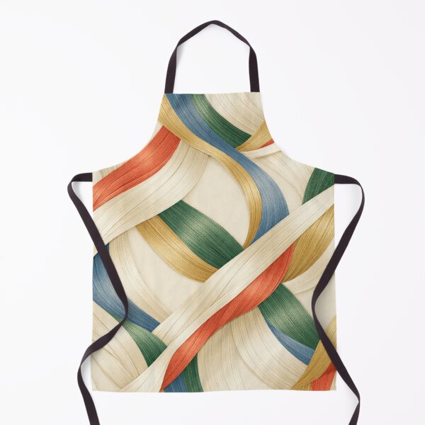 Item preview, 3D Abstract Golden Ribbon Woven Seamless Pattern designed and sold by weaveandwave.
