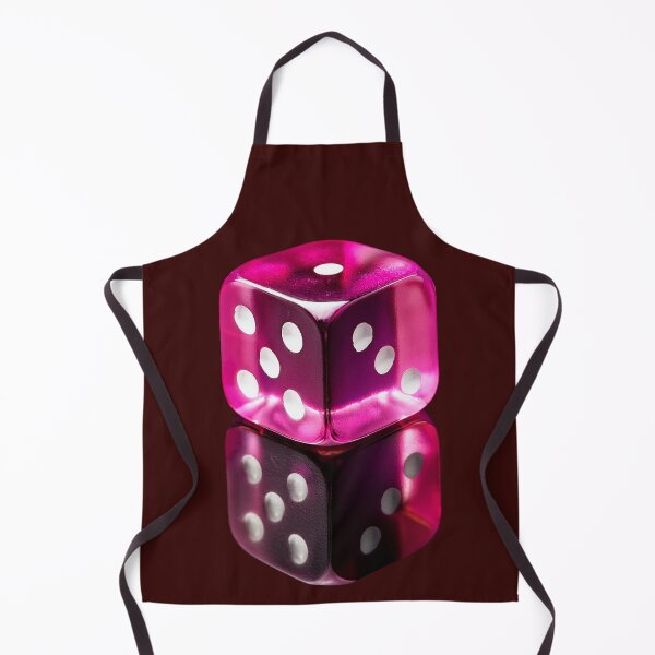 Item preview, Glossy pink translucent dice on black background designed and sold by ChernivtsiSkoda.