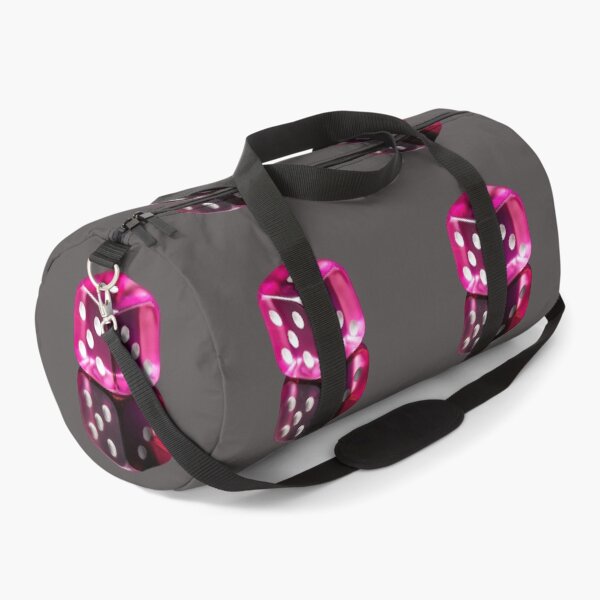 Item preview, Glossy pink translucent dice on black background designed and sold by ChernivtsiSkoda.