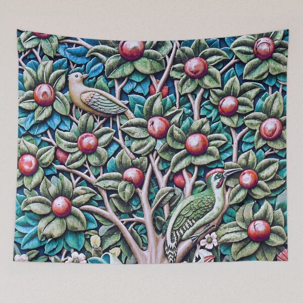 Item preview, William Morris Woodpecker Floral Wallpaper designed and sold by Vicky Brago-Mitchell®.