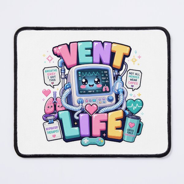 Item preview, VENT LIFE Cute Ventilator Mascot Clock Design | Respiratory Therapist Kawaii Gamer Gift | Colorful RT Medical Cartoon Wall Clock designed and sold by ClinicalHubs.