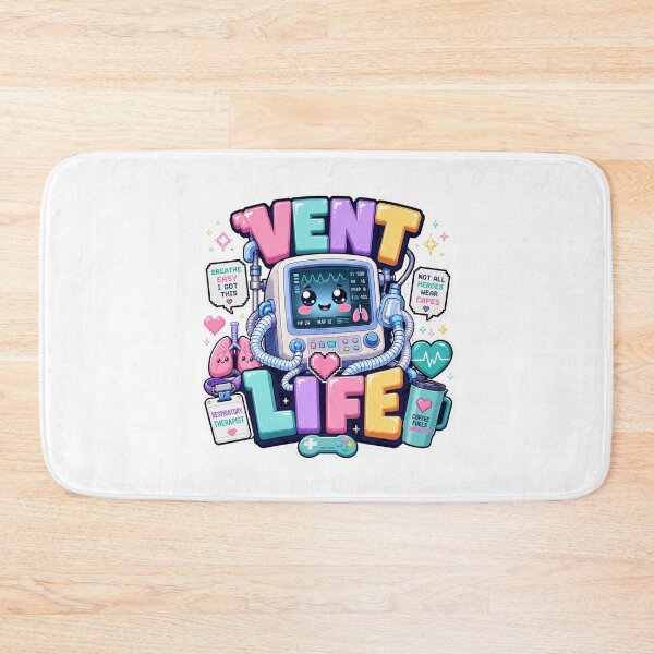 Item preview, VENT LIFE Cute Ventilator Mascot Clock Design | Respiratory Therapist Kawaii Gamer Gift | Colorful RT Medical Cartoon Wall Clock designed and sold by ClinicalHubs.