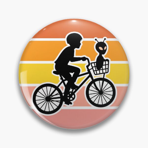 Item preview, Retro Alien Bike Ride Vintage Sunset Silhouette designed and sold by seven things shop.