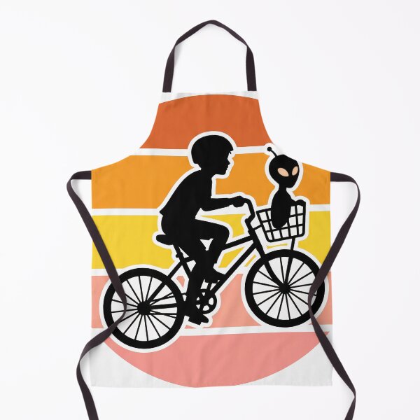 Item preview, Retro Alien Bike Ride Vintage Sunset Silhouette designed and sold by seven things shop.