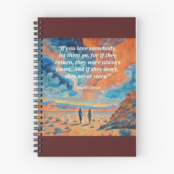 Item preview, Khalil Gibran Inspirational Quote Art | Expressionist Desert Couple Canvas | Surreal Love Poem Painting designed and sold by SergioMiklos.