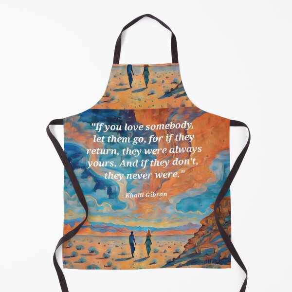 Item preview, Khalil Gibran Inspirational Quote Art | Expressionist Desert Couple Canvas | Surreal Love Poem Painting designed and sold by SergioMiklos.