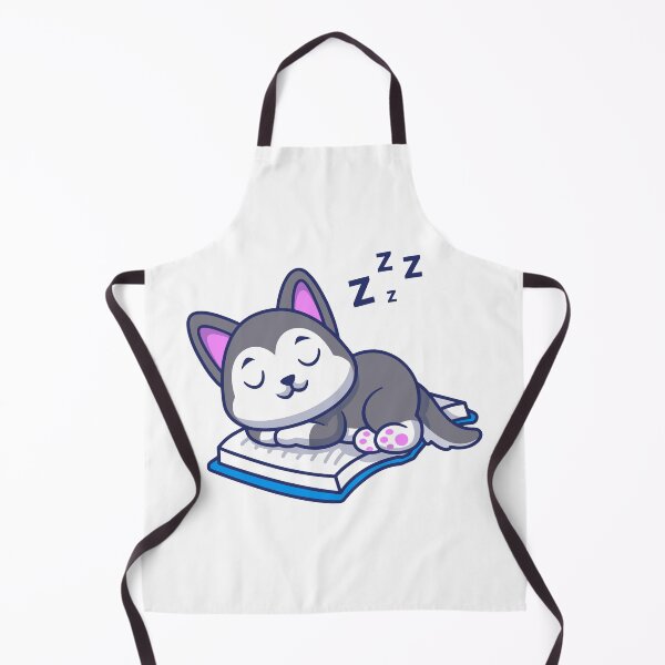 Item preview, Cute Sleeping Husky Puppy On Book Cartoon designed and sold by earthshotr.