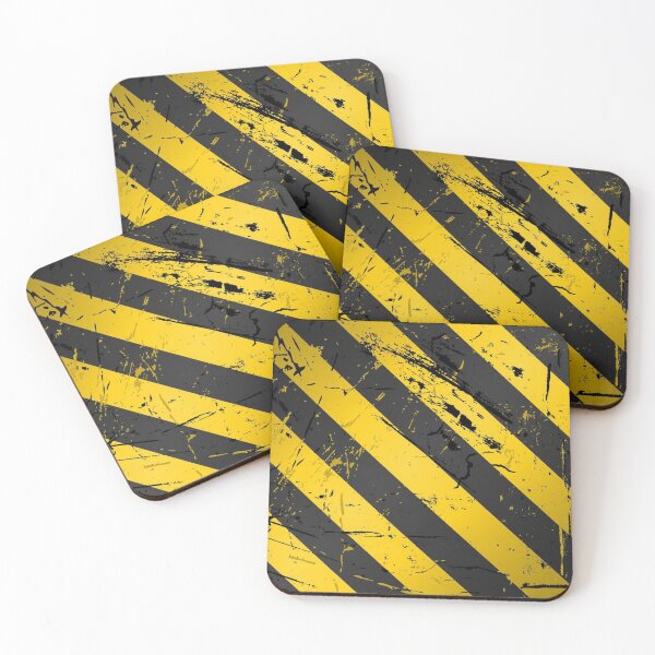 Item preview, Grunge Yellow and Black Hazard Stripes Pattern designed and sold by LYAN-STORE.