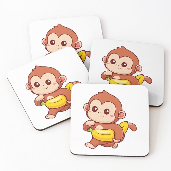 Item preview, Cute Baby Monkey Carrying Big Banana Cartoon designed and sold by earthshotr.