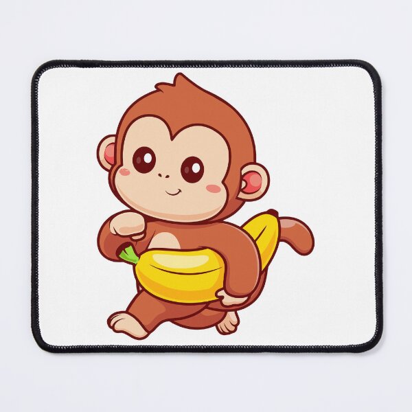 Item preview, Cute Baby Monkey Carrying Big Banana Cartoon designed and sold by earthshotr.