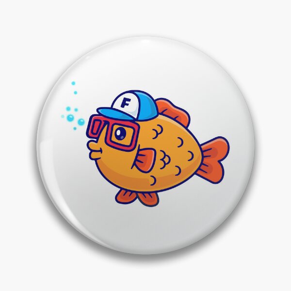 Item preview, Cool Goldfish Wearing Cap And Glasses Cartoon designed and sold by earthshotr.
