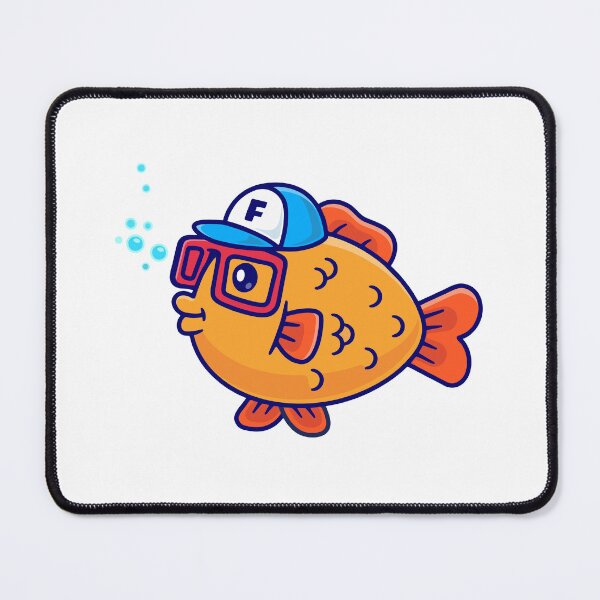Item preview, Cool Goldfish Wearing Cap And Glasses Cartoon designed and sold by earthshotr.