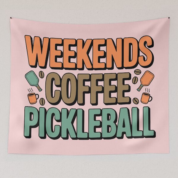 Item preview, Weekends Coffee Pickleballl Cute Retro Mom Life With Sayings designed and sold by Colorfulman.