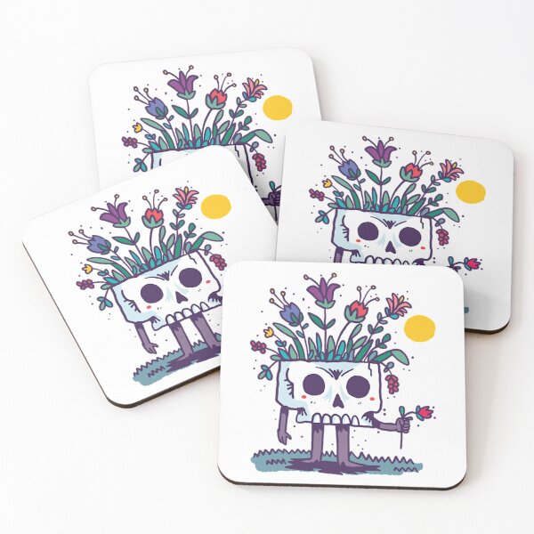 Item preview, Cute Skull Planter Bringing Flowers  designed and sold by Latiendade.