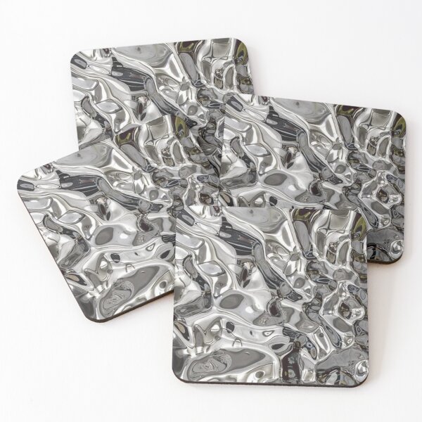 Item preview, Liquid Chrome Metal Aesthetic Abstract Pattern designed and sold by LYAN-STORE.