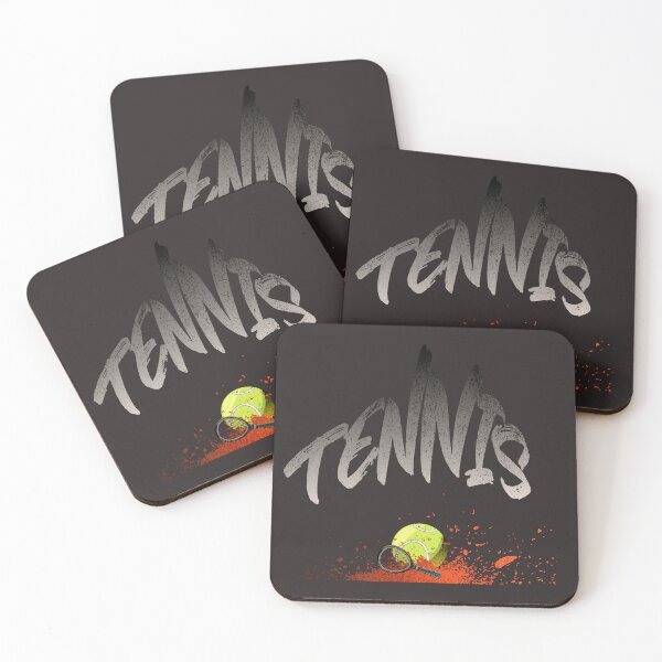 Artikelvorschau, Tennisschläger und Ball auf dem Platz entworfen und verkauft von MonsoonInkX.