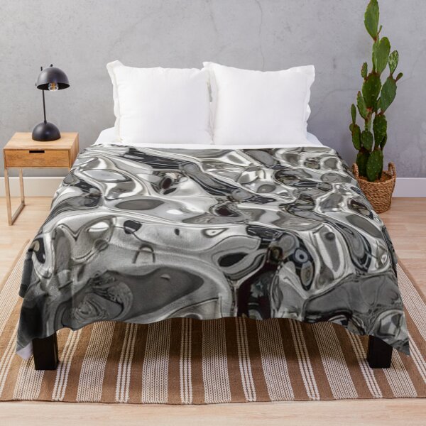Item preview, Liquid Chrome Metal Aesthetic Abstract Pattern designed and sold by LYAN-STORE.